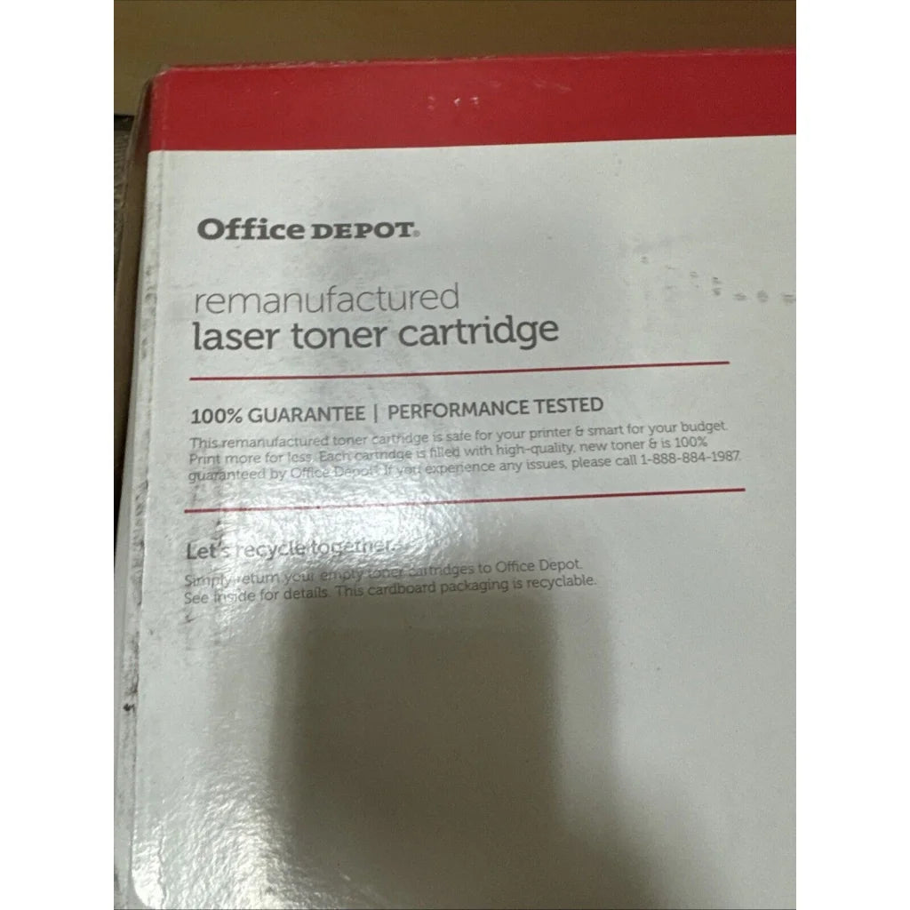 Office Depot reman laser toner cartridge Q2610A in red white box