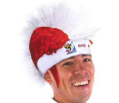 Japan World Cup Soccer Mohawk Wig 25-Count Case Pack – Official FIFA Licensed Retro Fan Gear