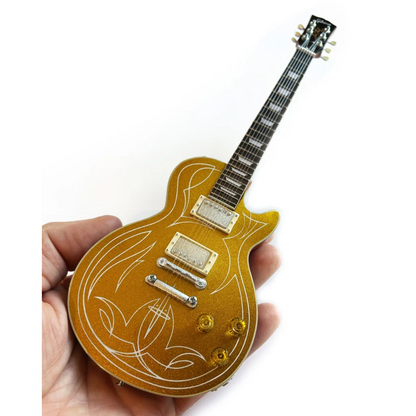 Officially licensed Billy F Gibbons gold top mini guitar by Axe Heaven®