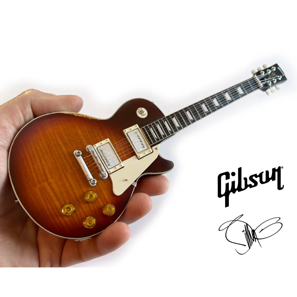 Officially licensed Billy F Gibbons Axe Heaven sunburst Les Paul mini guitar