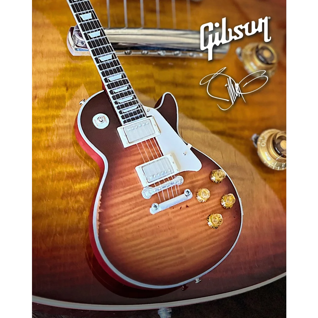 Officially licensed Billy F Gibbons miniature Gibson Les Paul guitar by Axe Heaven®