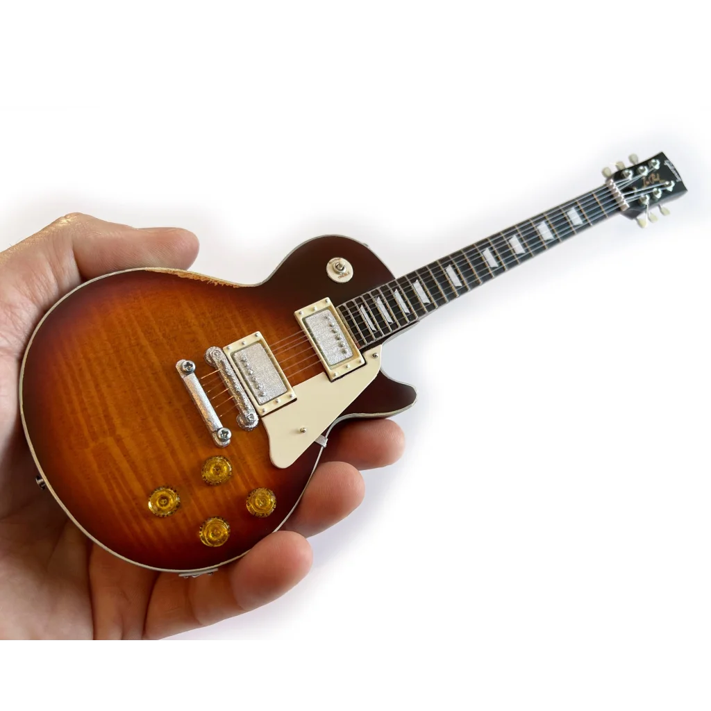Officially licensed Billy F Gibbons mini Gibson Les Paul in sunburst by Axe Heaven®