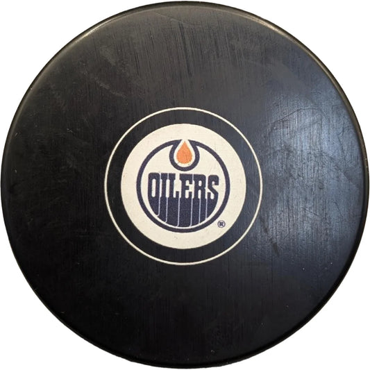 Officially Licensed Edmonton Oilers Hockey Puck | Creative Sports | vintageantiquesgifts.com