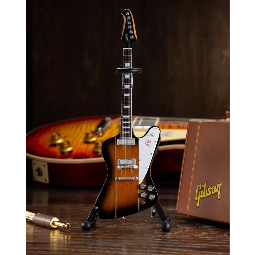 Officially licensed Gibson Firebird guitar model in sunburst finish