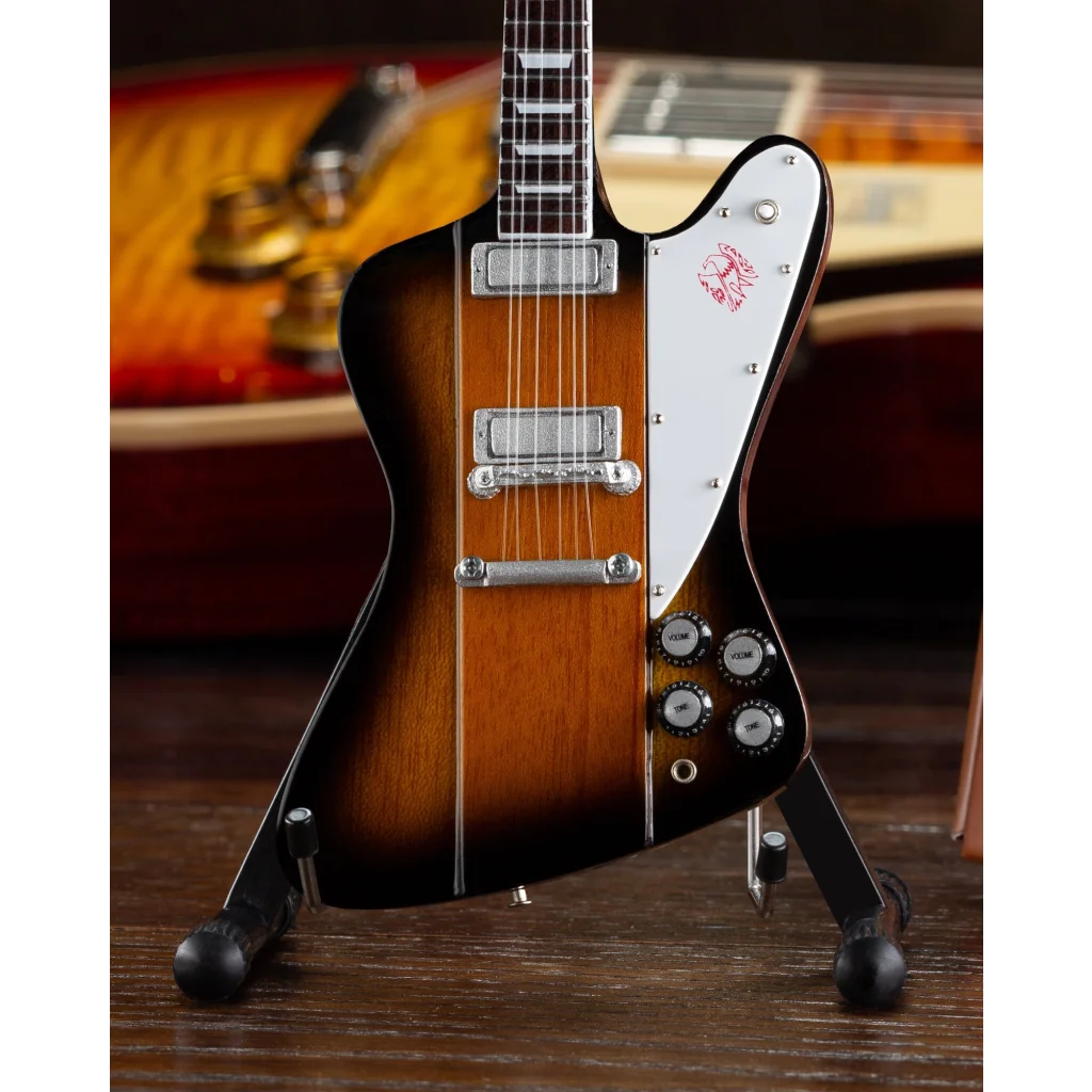 Officially licensed Gibson Firebird guitar model in sunburst finish