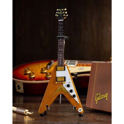 Officially licensed gibson flying v mini guitar model by axe heaven® in sunburst