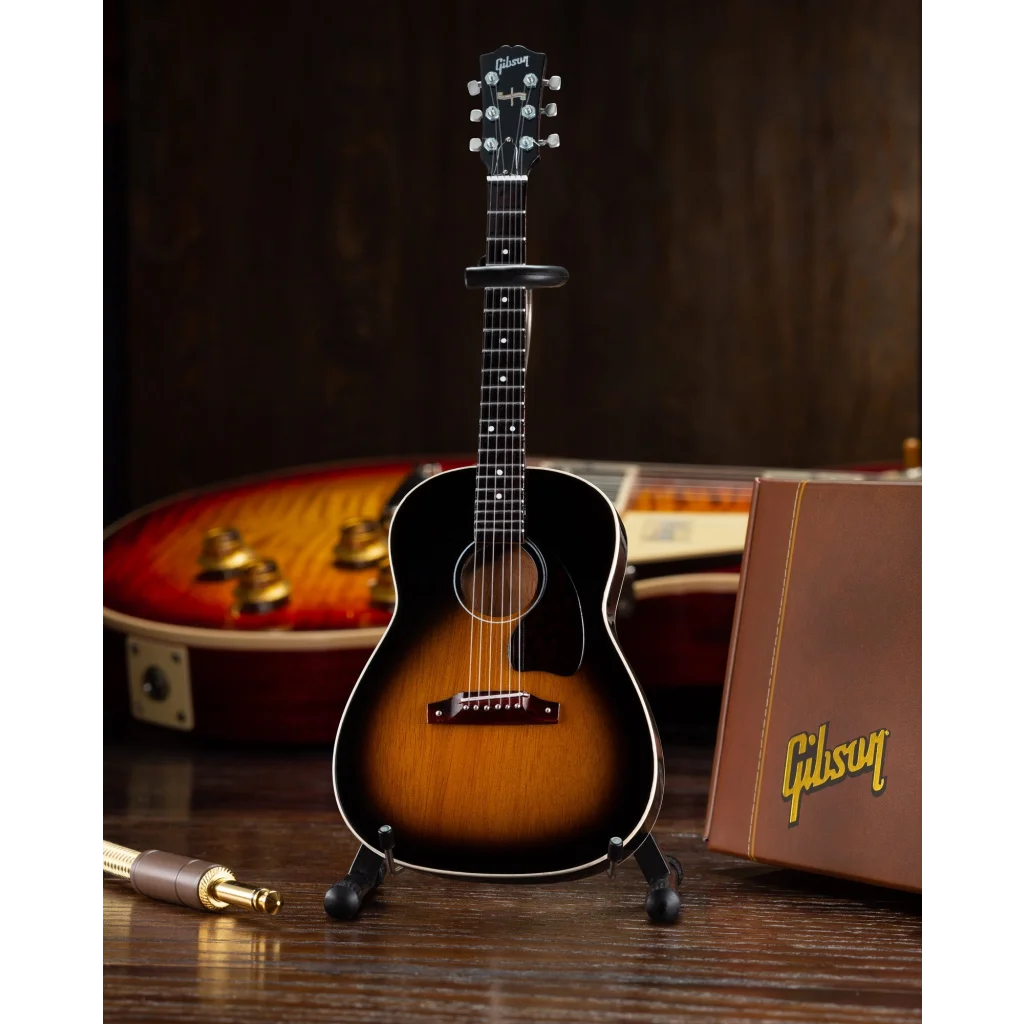 Officially licensed Gibson J-45 mini guitar model by Axe Heaven in sunburst