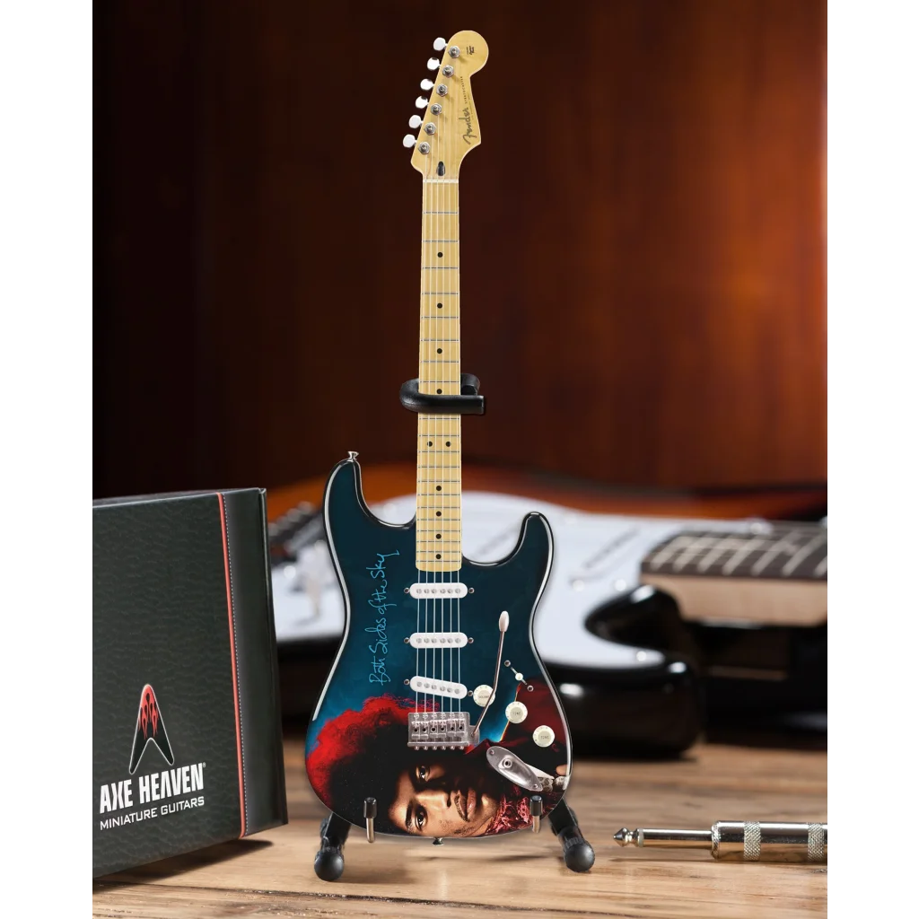 Officially licensed Jimi Hendrix Axe Heaven mini Stratocaster guitar replica
