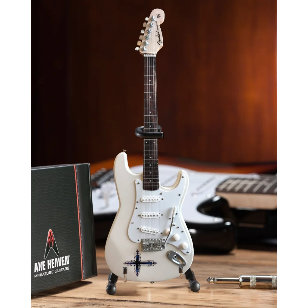 Officially licensed Kenny Wayne Axe Heaven mini white Stratocaster guitar