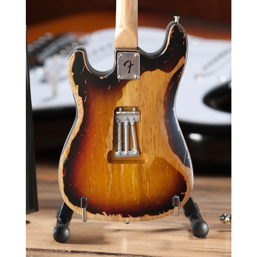 Officially licensed Kenny Wayne Axe Heaven mini 2-tone sunburst Fender Stratocaster guitar model