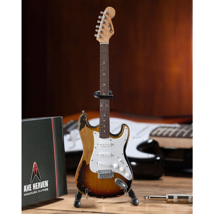 Officially licensed Kenny Wayne Axe Heaven mini Stratocaster in sunburst resin