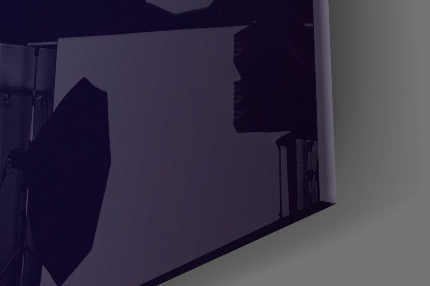 Neon Profile Exhaling Smoke Glass Wall Art