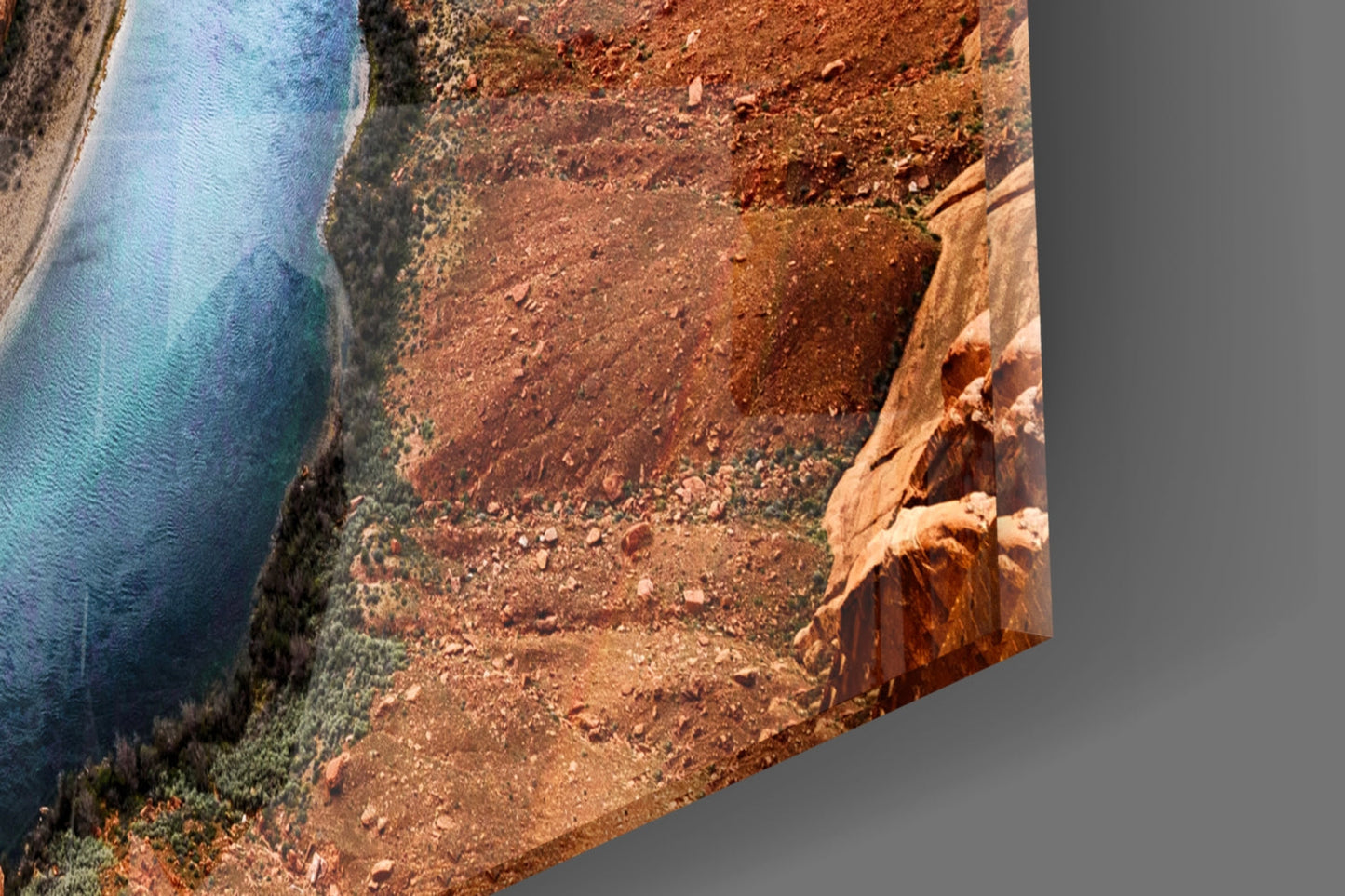 Horseshoe River Bend Canyon Sunset Glass Wall Art