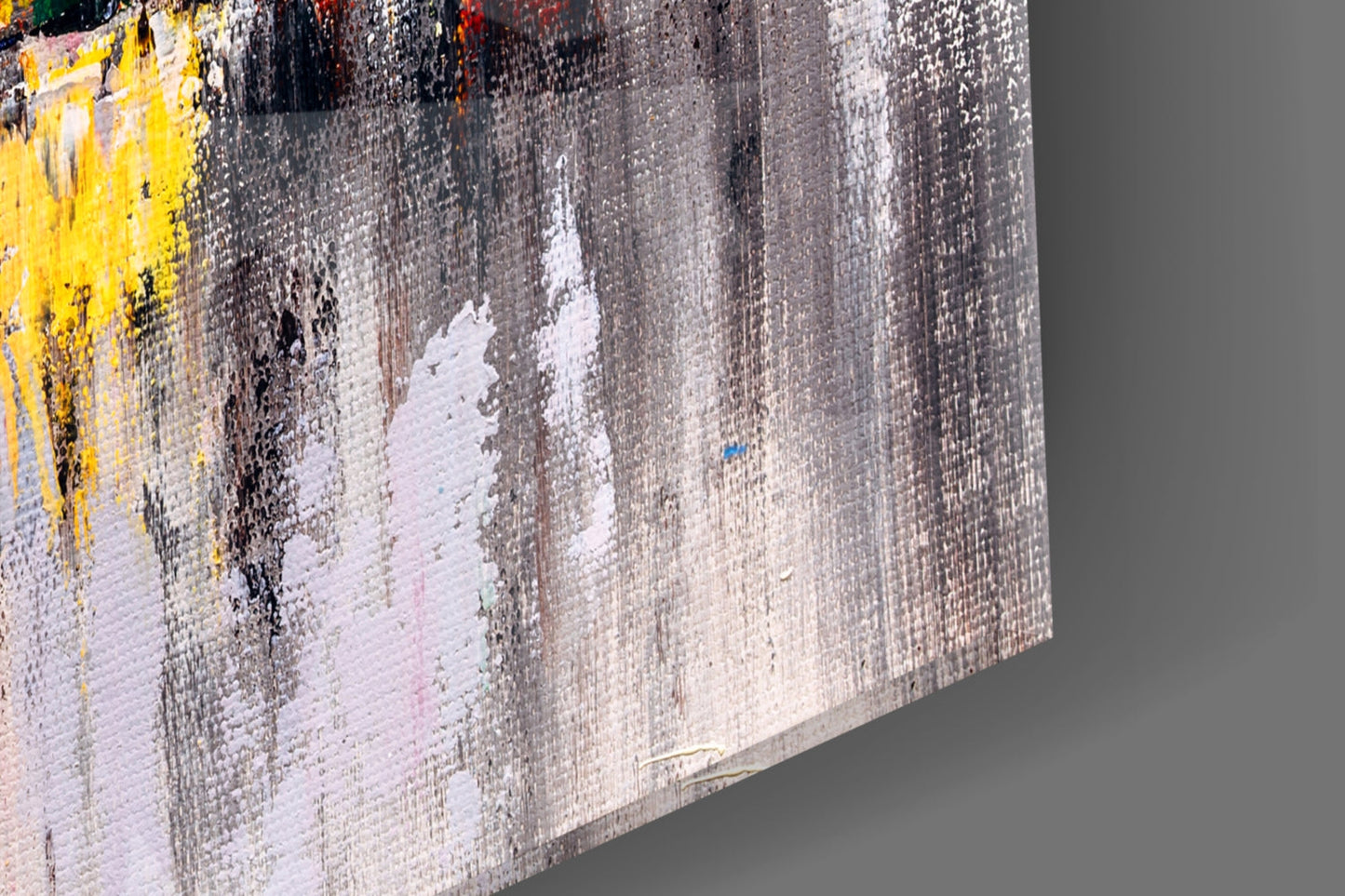 Palette Knife Twin Towers Skyline Glass Wall Art