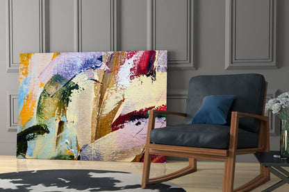 Impasto Palette Knife Strokes Abstract Glass Wall Art
