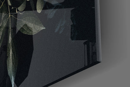 Dark Bouquet Red Peony Bloom Glass Wall Art