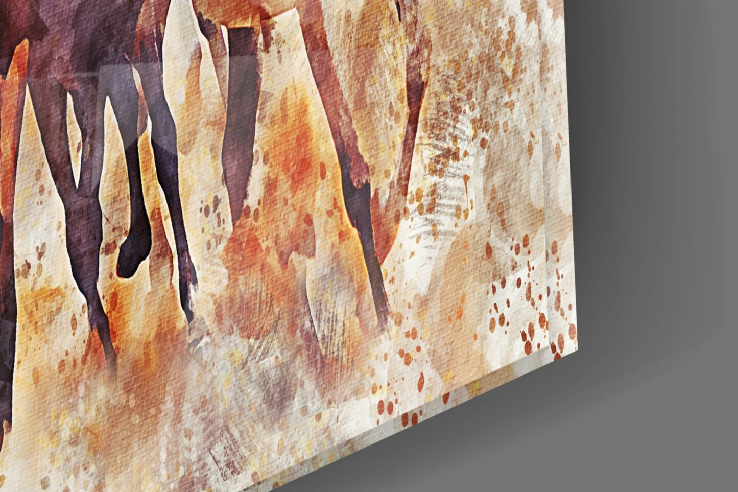 Watercolor Herd Of Horses Glass Wall Art