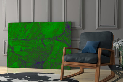 Emerald Green Cracked Paint Glass Wall Art