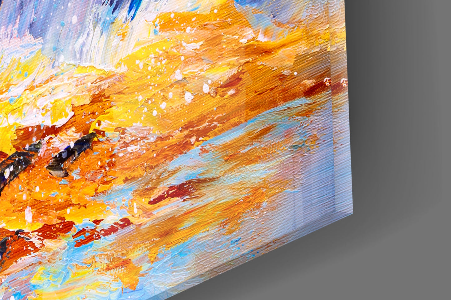 Impressionist Racing Horses Glass Wall Art