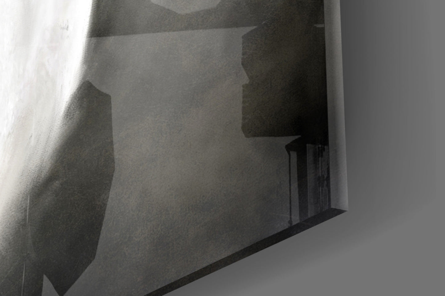 Serene White Horse Portrait Glass Wall Art