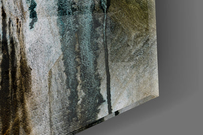 Blue and Beige Dripping Glass Wall Art