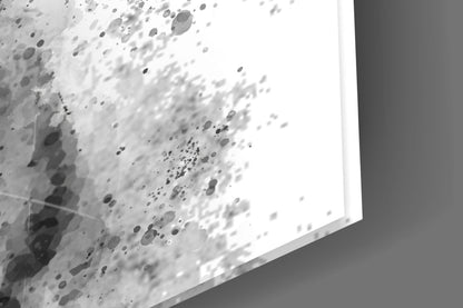 Ink Splatter Tiger Head Glass Wall Art