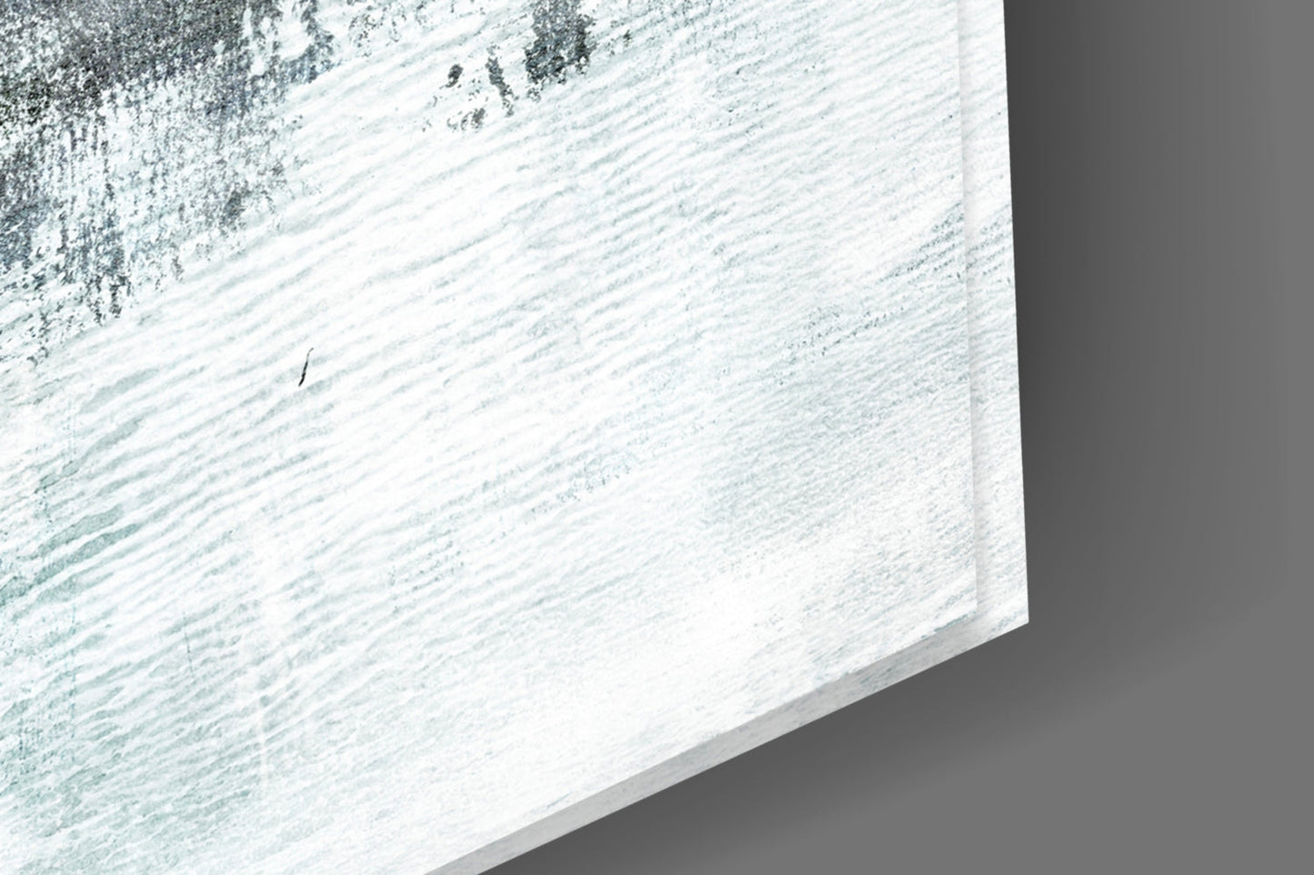 Teal White Minimalist Blocks Glass Wall Art