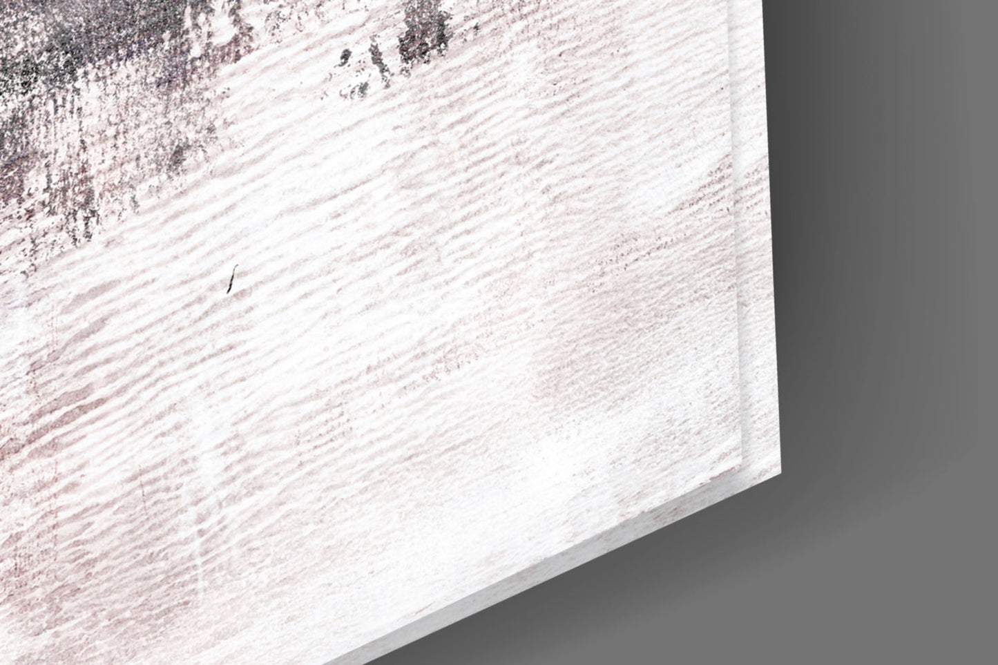 Blush Gray Minimalist Blocks Glass Wall Art