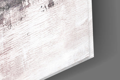 Blush Gray Minimalist Blocks Glass Wall Art