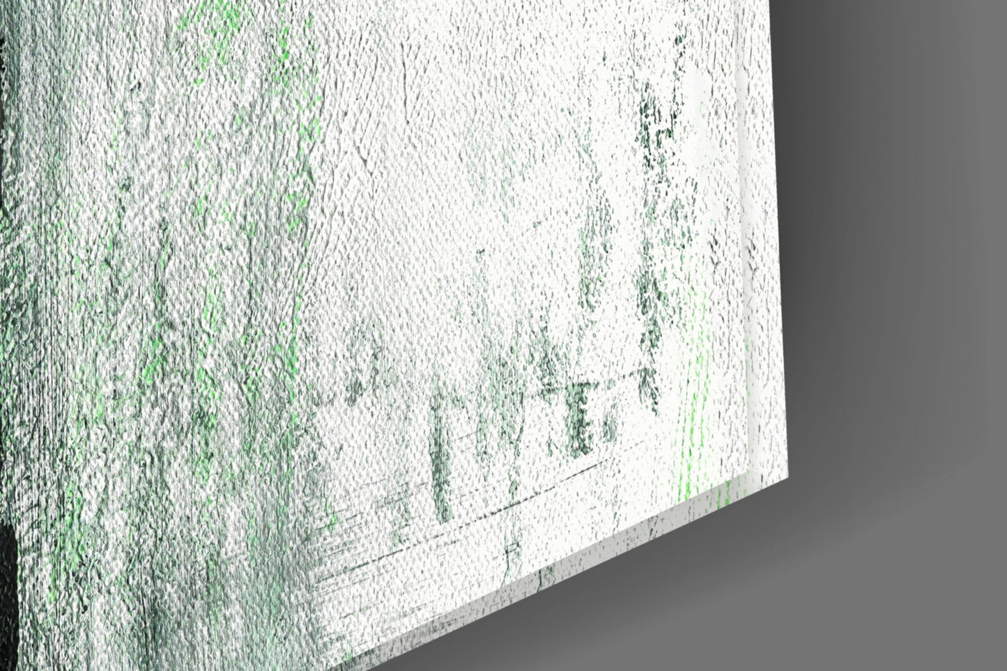 Emerald Green Stripe Gray Glass Wall Art