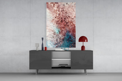 Rose Teal Geode Bubble Glass Wall Art