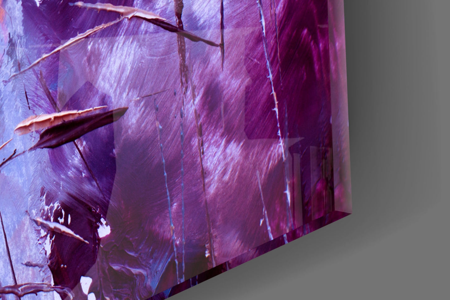 Purple Lavender Wildflower Glass Wall Art