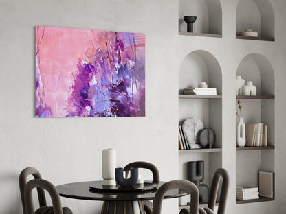 Purple Lavender Wildflower Glass Wall Art