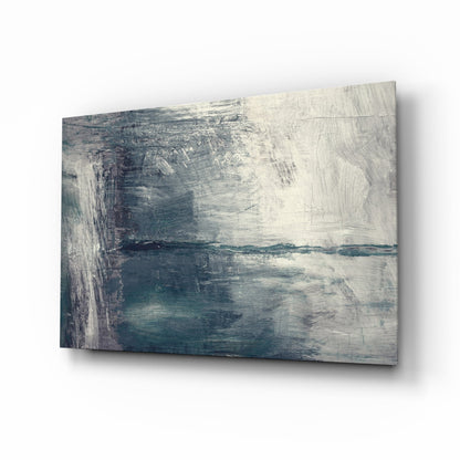 Misty Blue Gray Seascape Glass Wall Art