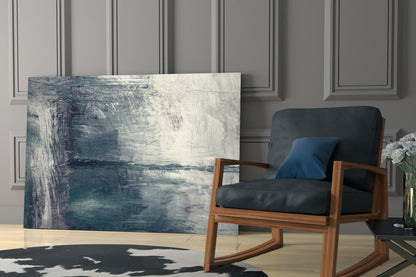 Misty Blue Gray Seascape Glass Wall Art