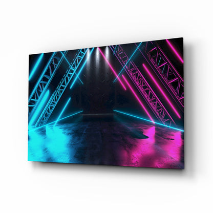 Neon Truss Stage Lights Glass Wall Art