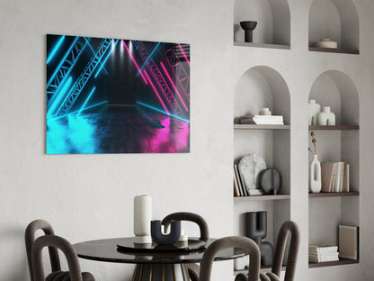 Neon Truss Stage Lights Glass Wall Art