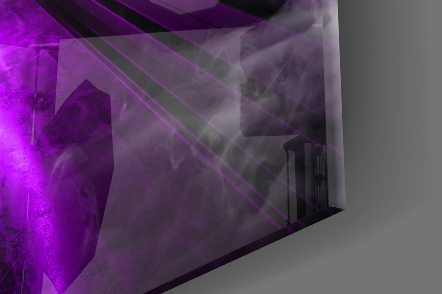Purple Neon Ring Gateway Glass Wall Art