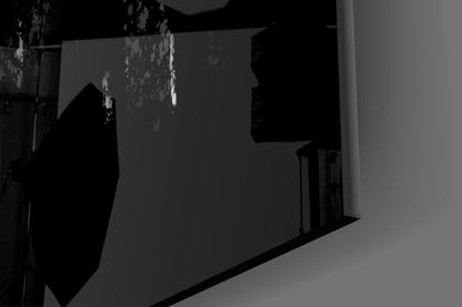 Grunge Ghostly Faded Skull Glass Wall Art