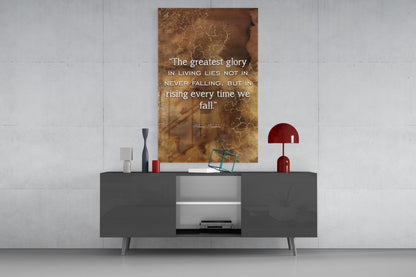 Freedom Leader Quotes Glass Wall Art