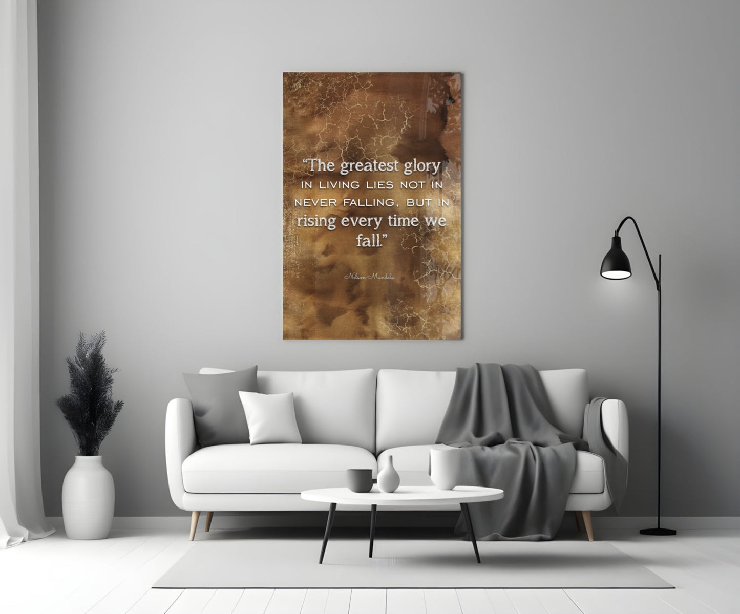 Freedom Leader Quotes Glass Wall Art
