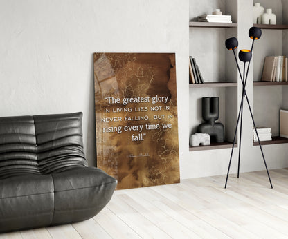 Freedom Leader Quotes Glass Wall Art