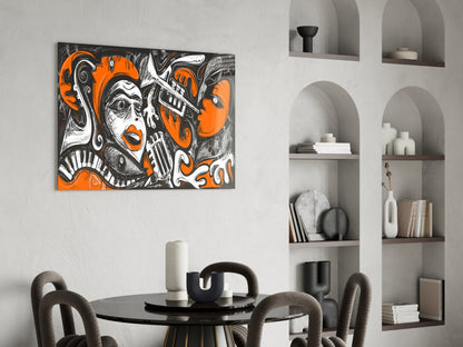 Cubist Abstract Portrait Glass Wall Art