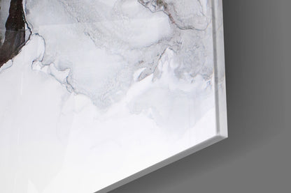 Gold Veined Black Marble Flow Glass Wall Art