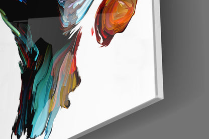 Bright Paint Profile On White Glass Wall Art