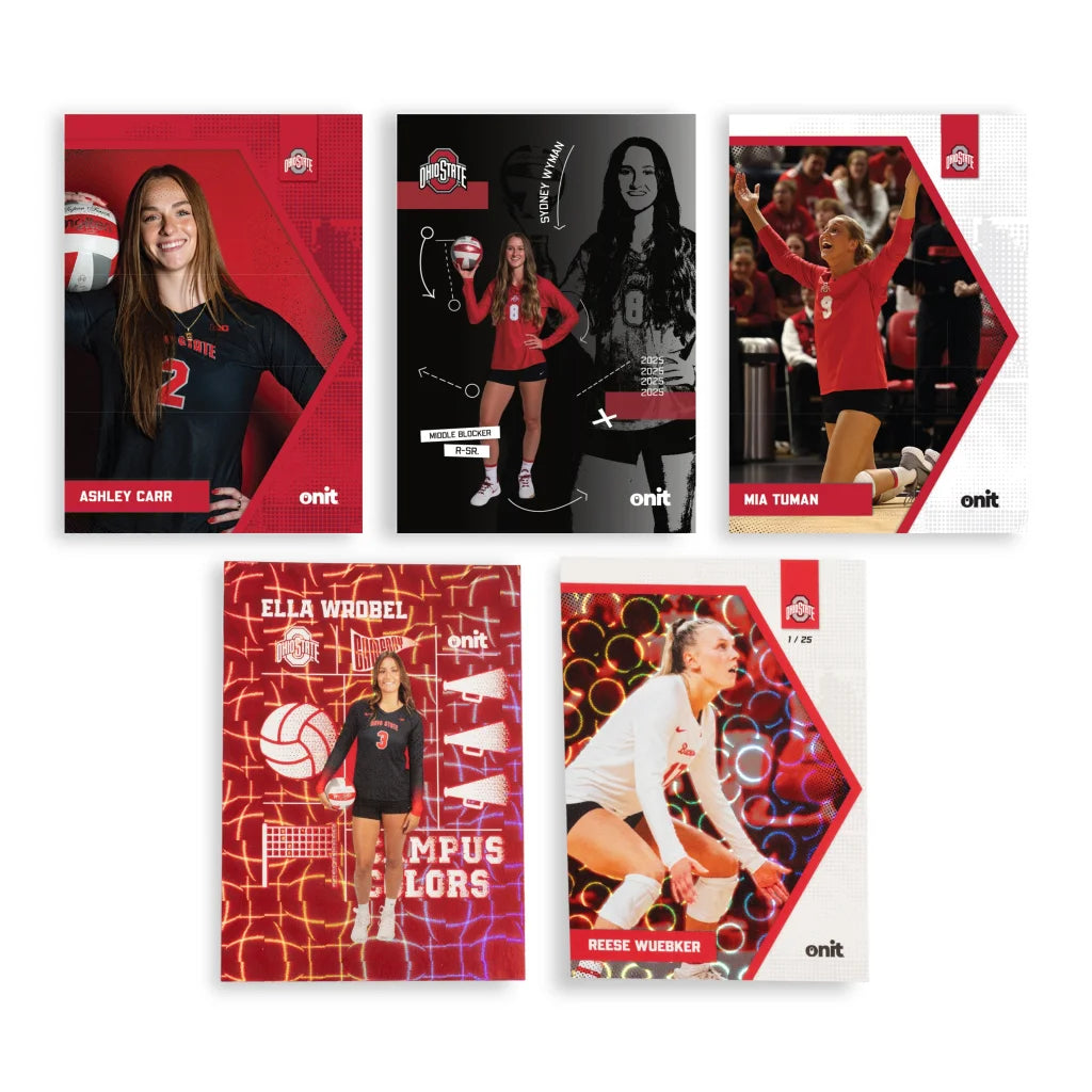 Ohio State Volleyball Platinum Box with Red Black Cards and Onnit