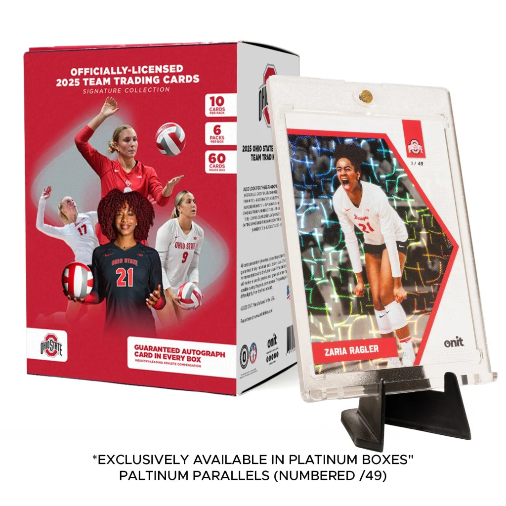 2023 Ohio State Buckeyes volleyball trading cards platinum box with Zaria Ragler photo