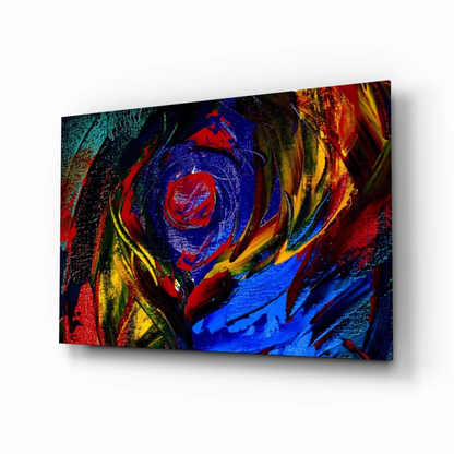Swirling Colors Glass Wall Art Canvas Energy Explosion | Insigneart USA | vintageantiquesgifts.com