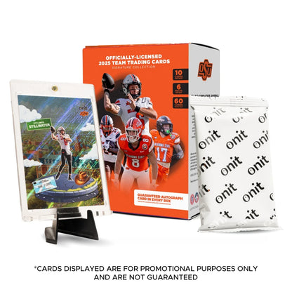 Oklahoma State trading cards platinum box with orange Cowboys design