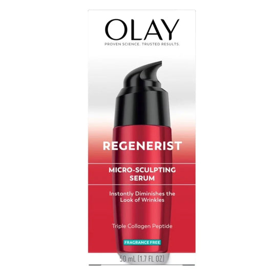 Olay Regenerist Micro-Sculpting Serum with Hydra Firming Complex, 50ml red pump bottle